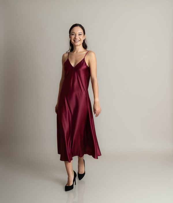 Rochie Silky Burgundy