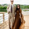 Rochie elegantă din voal de mătase naturală