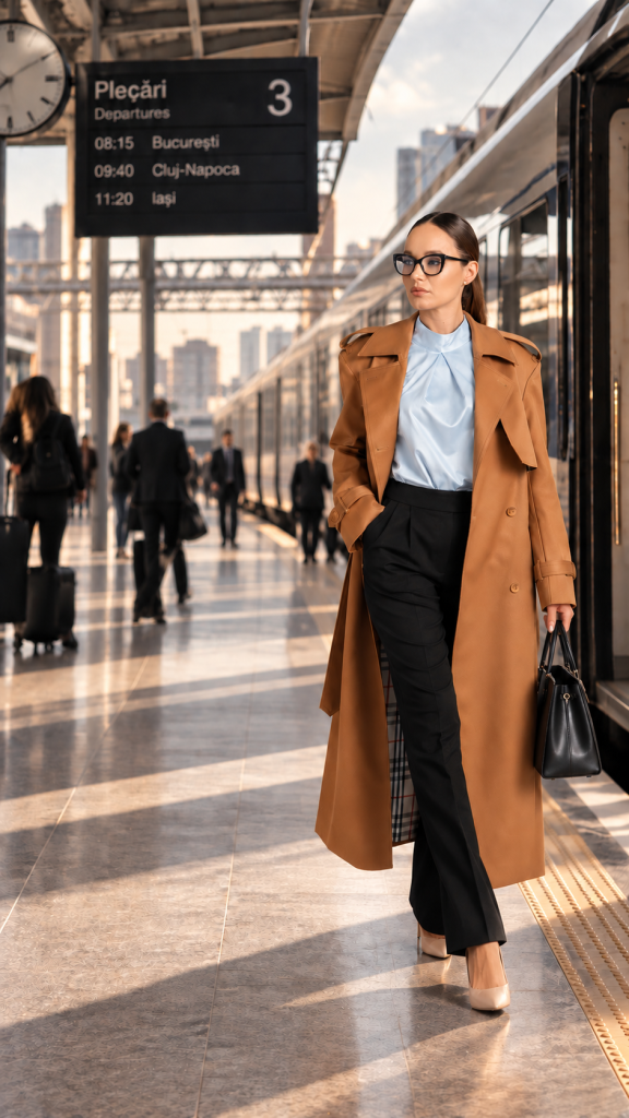 Trench damă - piesa elegantă care face tranziția dintre sezoane mai ușoară